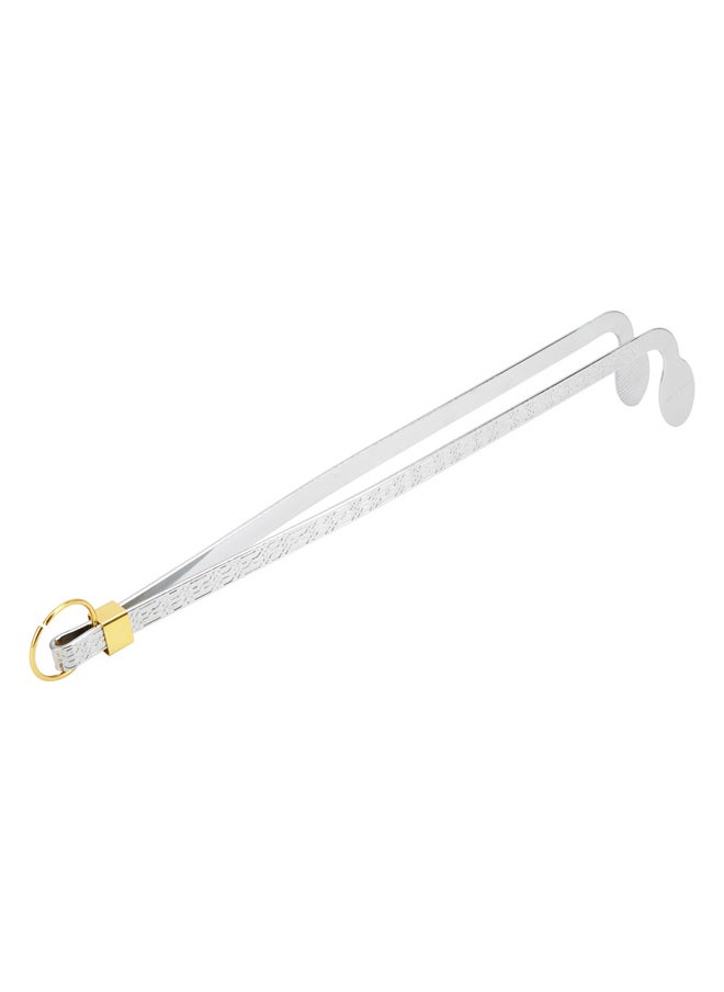 AL SANIDI Charcoal tongs for grilling, Fire tong, Silver, Size 67 Cm  - Image 1