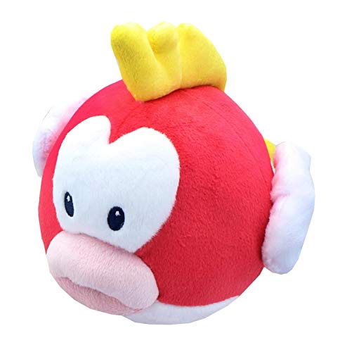 Little Buddy Super Mario All Star Collection 1595 Cheep Stuffed Plush, 5", Multicolor - Image 1
