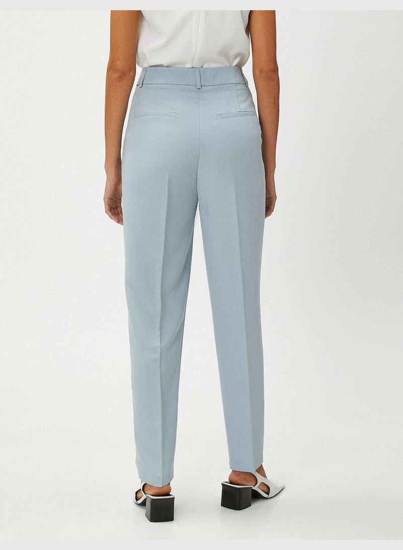 KOTON سروال سيجارة بجيب مطوي من مودال مخلوط - Image 4