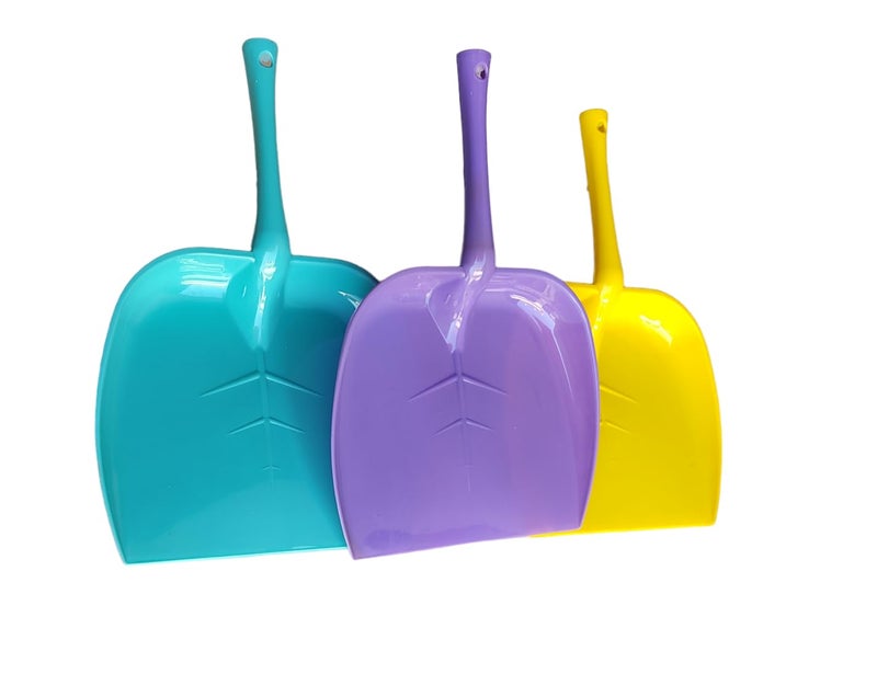 GinoSet® Plastic Unbreakable Dustpan Big Size with Long Handle DUST Collector PAN for Home and Kitchen(Pack of 2 PC) Multi Colors - Image 4