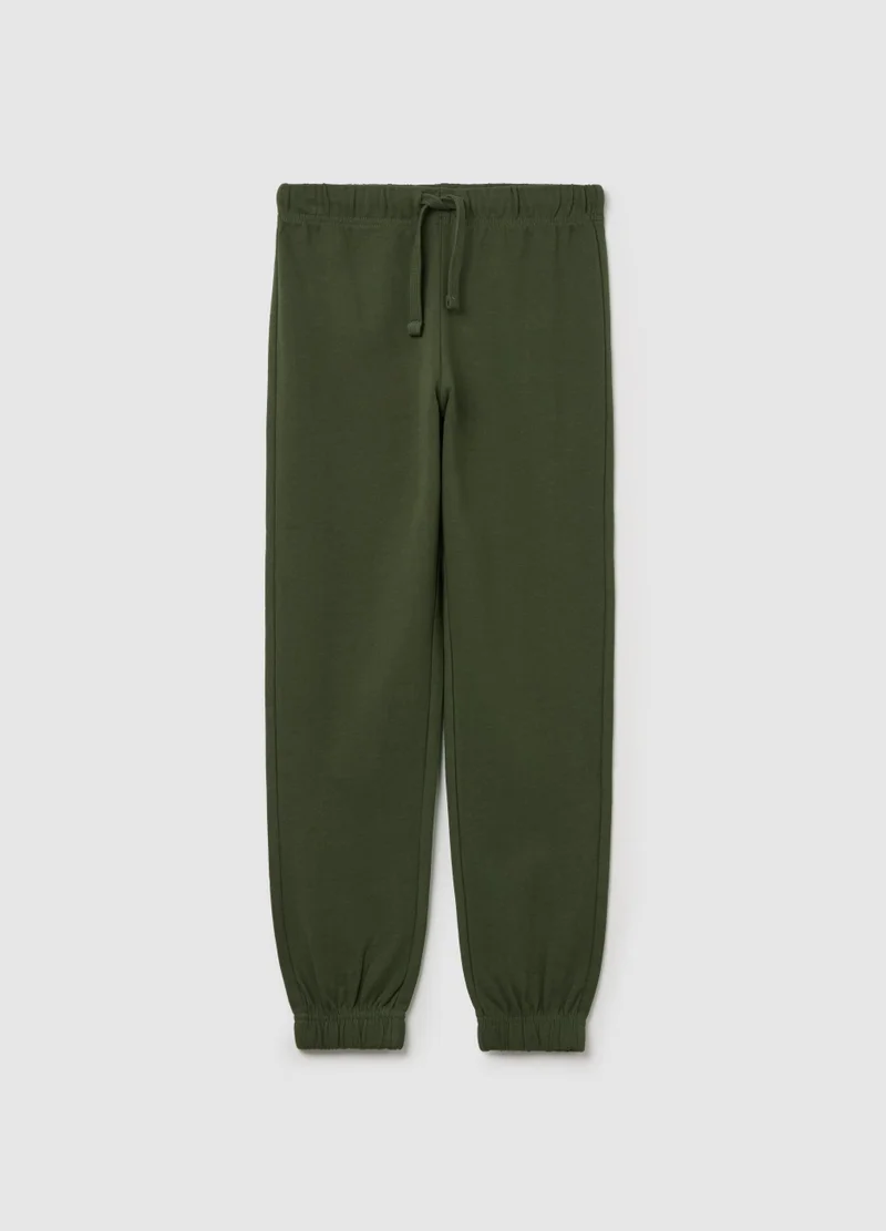 Ovs Cotton Joggers With Drawstring