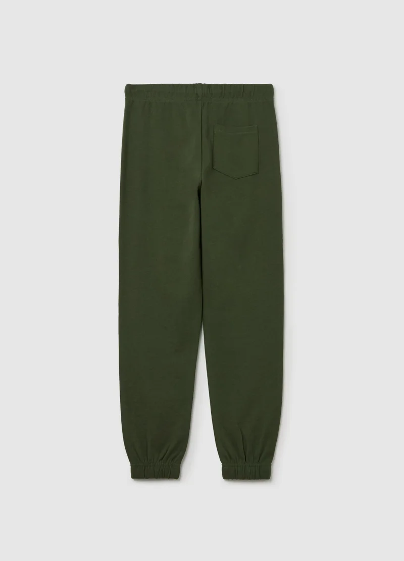 Ovs Cotton Joggers With Drawstring