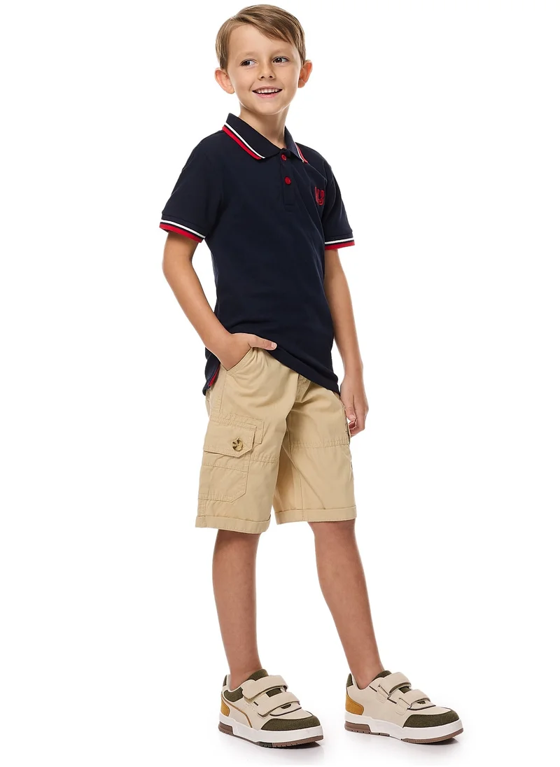 victor and jane Boys Cargo Shorts - Khaki