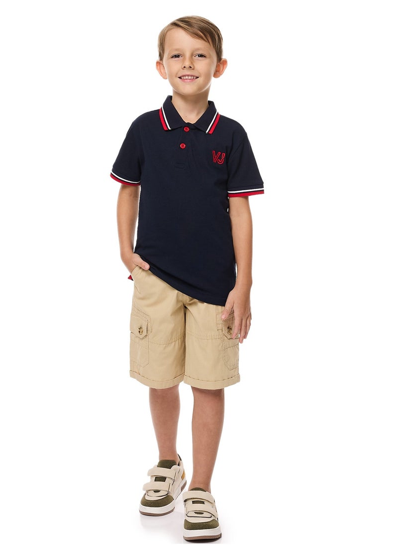 فكتور اند جين شورت كارغو أولادي - كاكي - Image 1