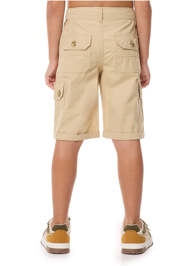 victor and jane Boys Cargo Shorts - Khaki
