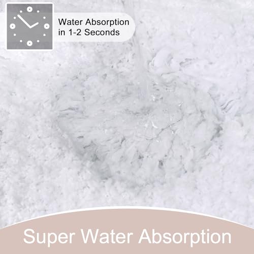AROGAN Luxury Long Bathroom Runner Rug, 24x60 Inch Thick Soft and Absorbent Non Slip Bath Mat, Rubber Backing Quick Dry Rugs Carpets, Machine Washable Plush Mats for Shower Floor, White - Image 4