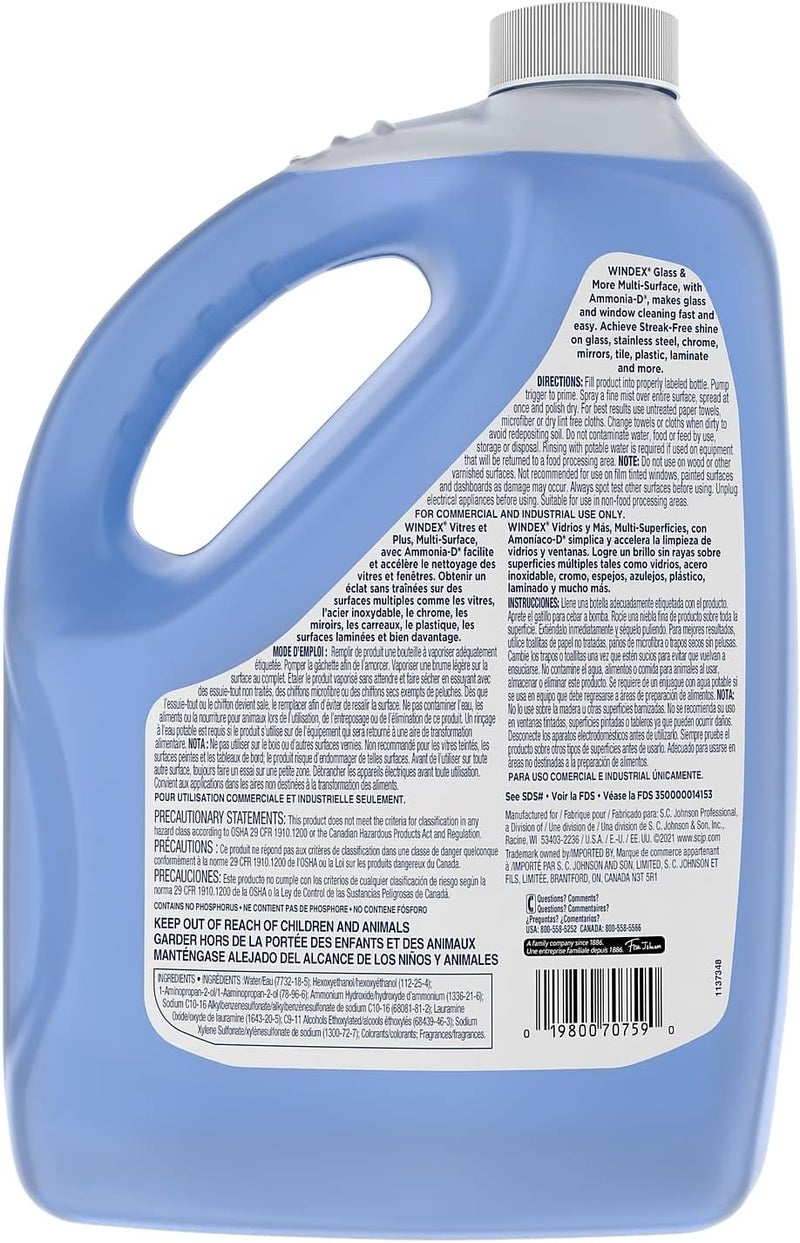 SC Johnson Windex Unscented Glass 1 gallon - Image 4