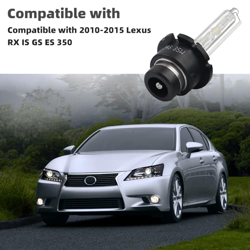 Tivora D4S Xenon HID Headlight Bulbs 6000K Cool White 35W Compatible with 2010-2015 Lexus RX IS GS ES 350, D4S C1 Replacement Headlamps Projector Lights, Pack of 2 - Image 3