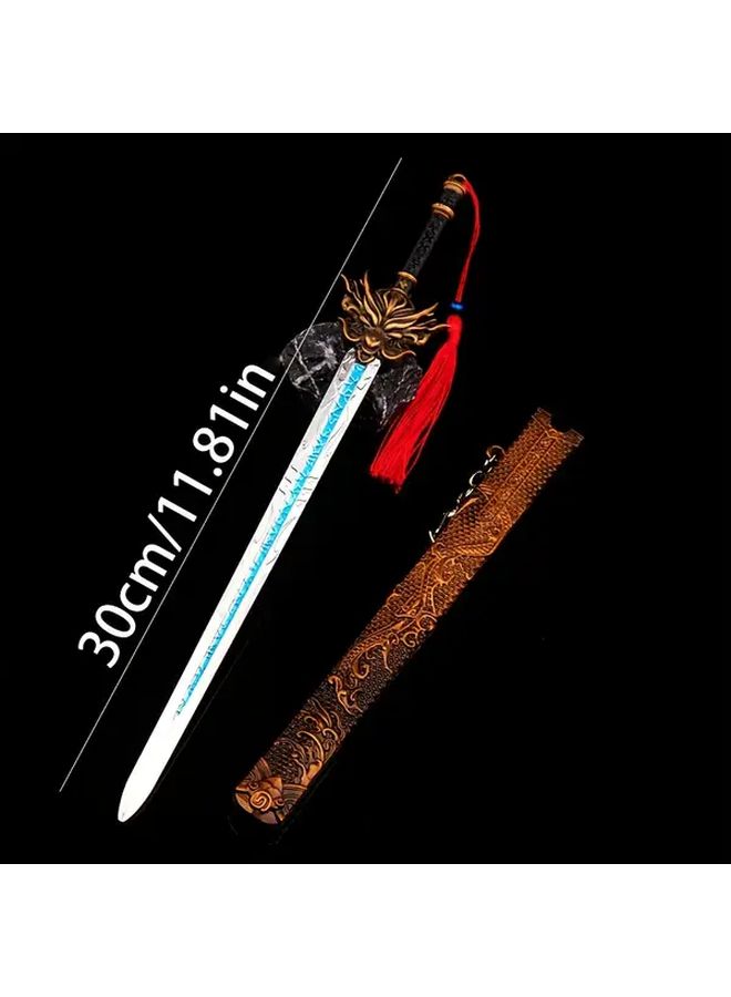 Golden Dragon Sword Model Replica Collectible Large Size With Red Tassel Perfect Gift For Anime And Game Fans - Image 2