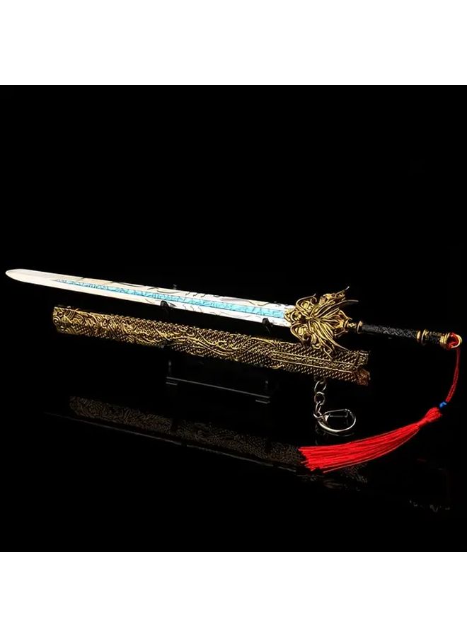 Golden Dragon Sword Model Replica Collectible Large Size With Red Tassel Perfect Gift For Anime And Game Fans - Image 1