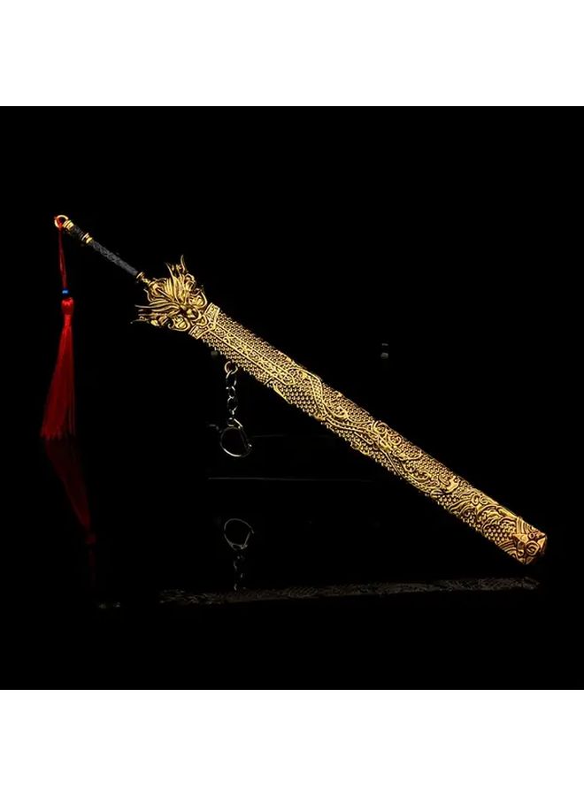 Golden Dragon Sword Model Replica Collectible Large Size With Red Tassel Perfect Gift For Anime And Game Fans - Image 5
