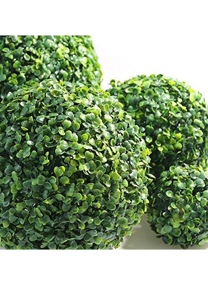 LINGWEI Artificial Topiary Ball Indoor Outdoor Fake Boxwood Plant Decorative Balls 35x35cm Green - Image 3