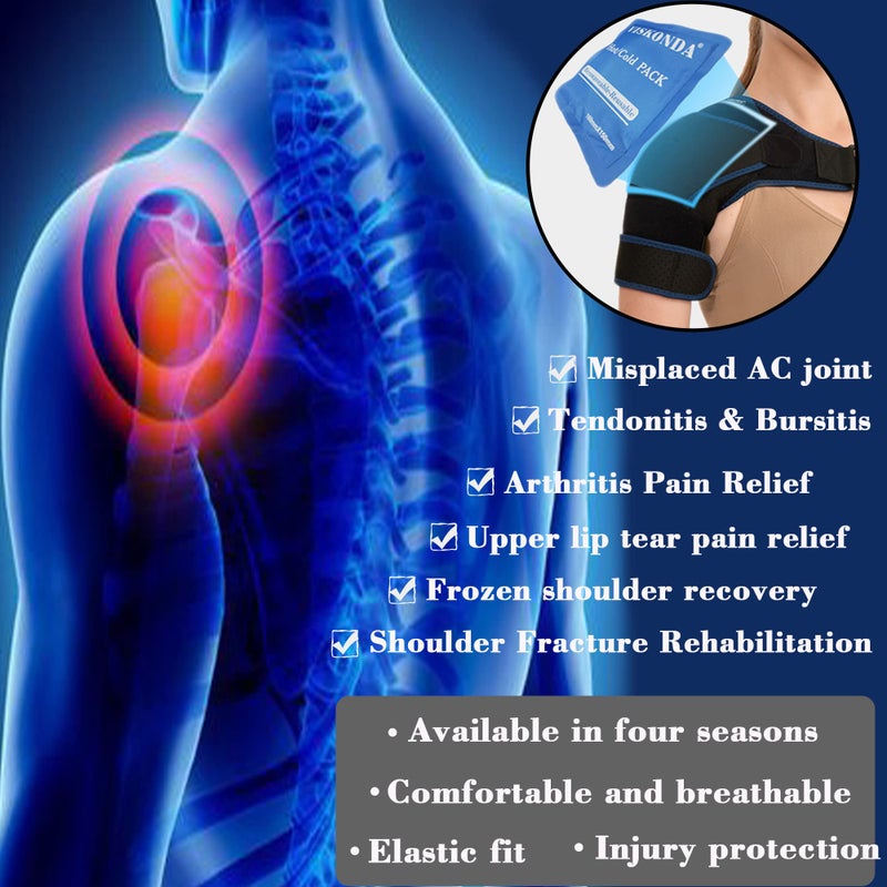VISKONDA Shoulder Brace Sling Immobilizer and Compression Sleeve,Rotator Cuff Injury Supports for AC Joint Pain Relief,Arm Stability,Tear,Bursitis,Swelling,Tendonitis,for Men and Women (Large) - Image 3