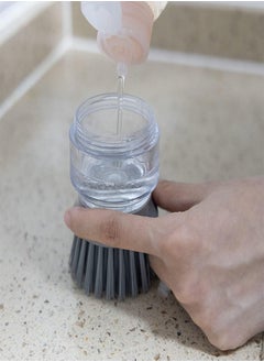 joyzzz Kitchen Brush with Stand Drip Tray Dishwasher Suitable for Sink Pots and Pans Washing and Cleaning  - Image 4