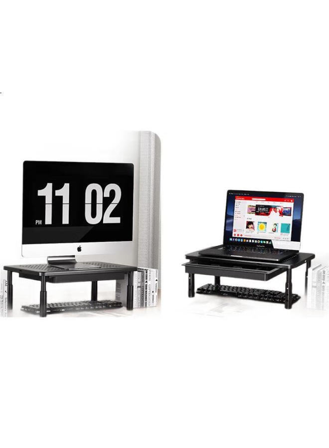 Nvv Monitor Stand Laptop Stand Desktop Computer Monitor Stand With Drawer Storage Shelf Desktop Office Keyboard Storage Stand Base Storage Rack Np-14S - Image 2