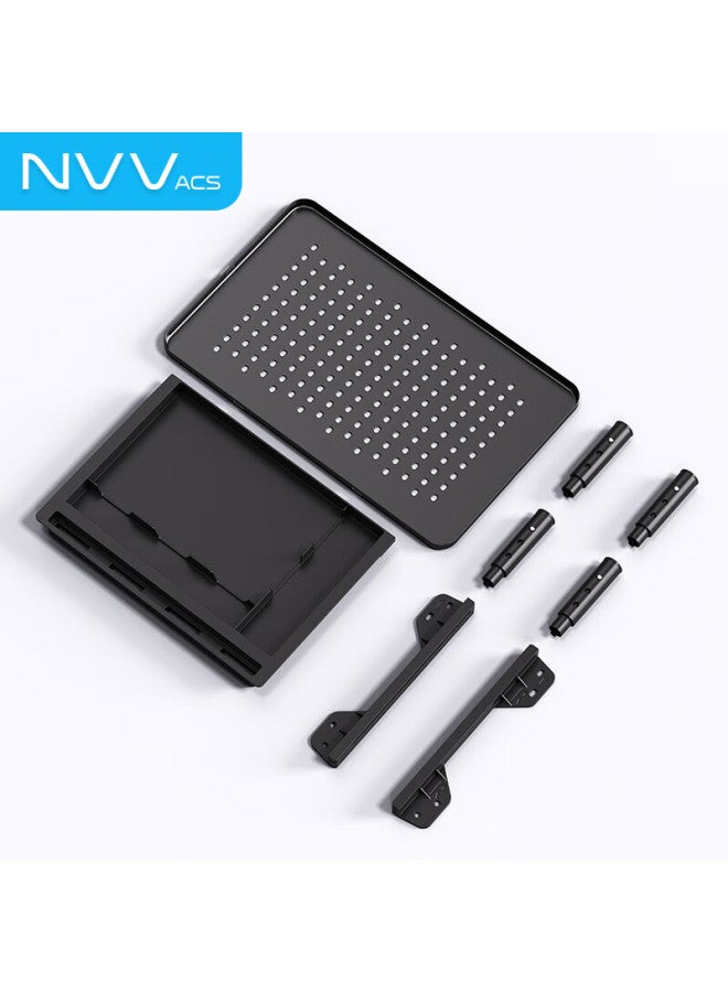 Nvv Monitor Stand Laptop Stand Desktop Computer Monitor Stand With Drawer Storage Shelf Desktop Office Keyboard Storage Stand Base Storage Rack Np-14s - Image 2