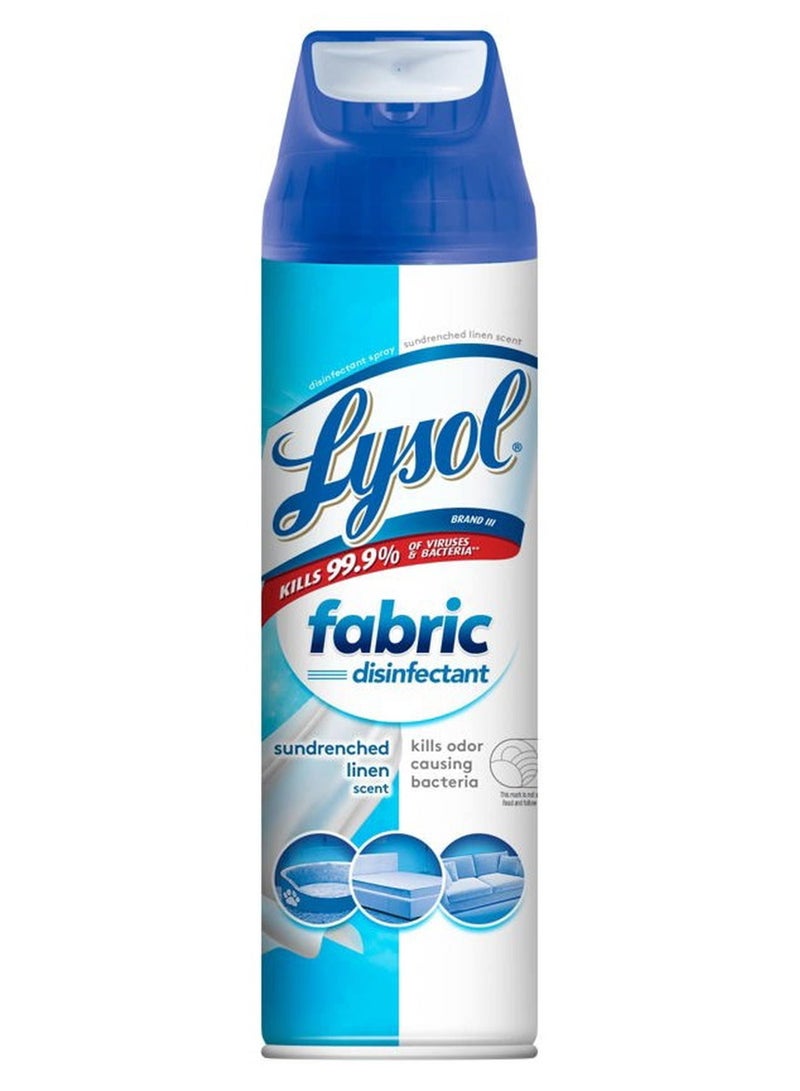 Lysol Fabric Disinfectant Spray, Sanitizing and Antibacterial Spray, For Disinfecting and Deodorizing Soft Furnishings, Sundrenched Linen 15 FL. Oz - Image 1