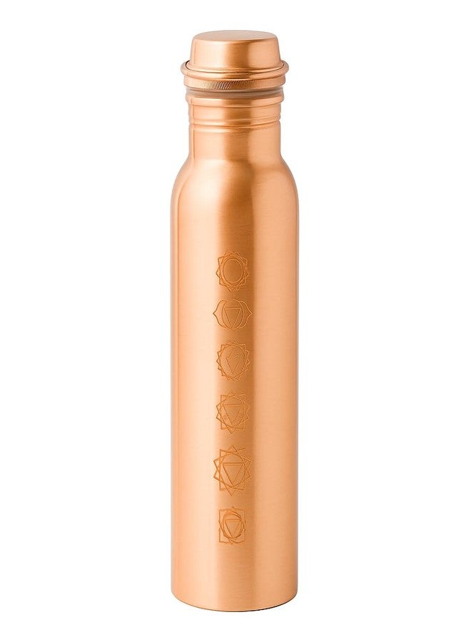AVA DESIGNZ Copper Water Bottle for Drinking 500ml with Brush, Hammered Finish Ayurveda Bottle with Handle - Image 1