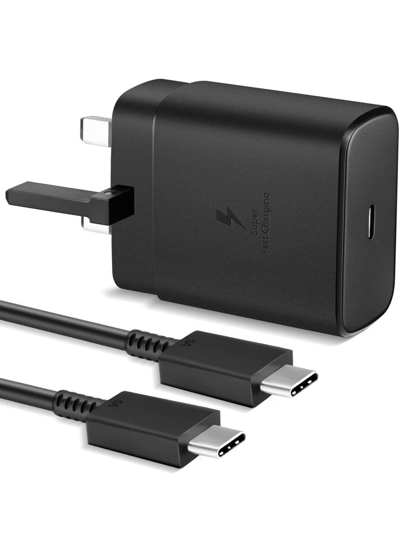 45W USB C Super Fast Charger USB C Plug for Samsung Galaxy S22 Ultra/S22+/S22/S21 Ultra/S21+/S21/S20/Note20/Note10/S10,Galaxy Tab S7/S7+/S8/S8+/S8 Ultra,PPS Charger with 6.6ft USB C Fast Charger Cable - Image 1