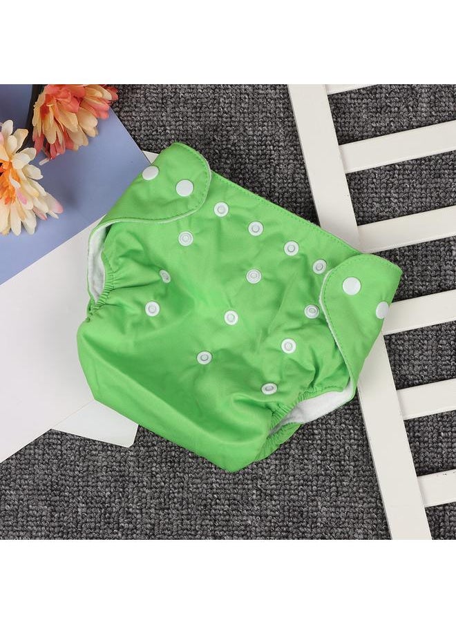 Thoraya Soft Comfortable Breathable Adjustable Baby Pant Button Cloth Diaper for 0-2 Years Old Green  - Image 2