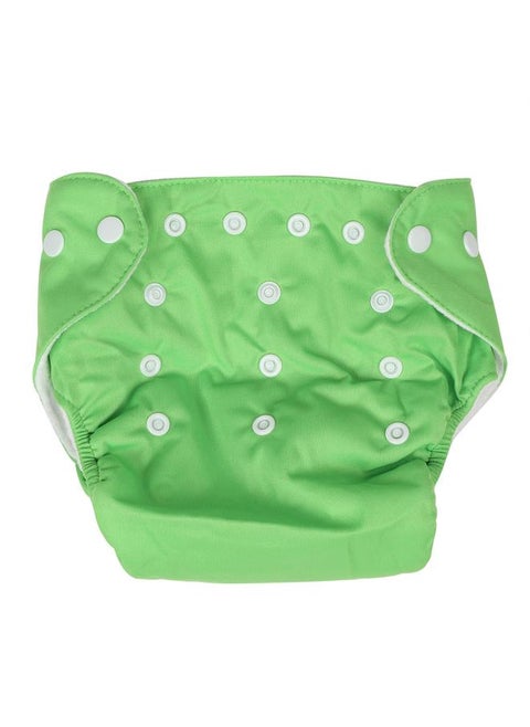 Soft Comfortable Breathable Adjustable Baby Pant Button Cloth Diaper for 0-2 Years Old Green