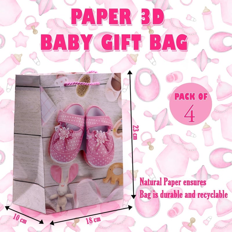 TWELVE13 TWELVE13 Paper Exclusive 3D Multi Baby Shower Tote Gift Christmas Bags Different Multi Colour Variations Bags For Gift Box Packing Bags (Small -Set Of 4) - Image 4
