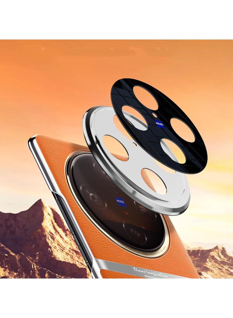 حافظة لهاتف Vivo X100 Pro، حافظة فاخرة فاخرة مع حماية للعدسات الأكريليك PC+PU رفيعة للغاية مضادة لبصمات الأصابع ومضادة للصدمات لجراب Vivo X100 Pro - Image 4