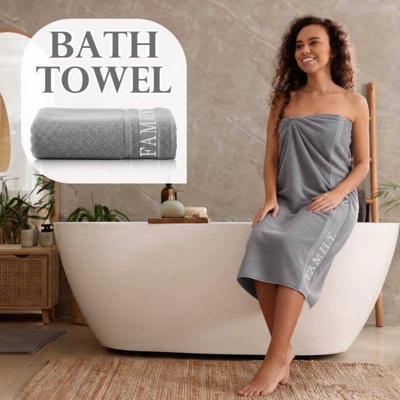 Hahafelt 3 Pcs Decorative Embroidered Bathroom Towel Set 100% Cotton 1 Bath 1 Hand and Wash Cloth Farmhouse Large Size 500 GSM Highly Absorbent Towel for Home Bathroom Gym Hand Drying Shower Supplies - Image 4