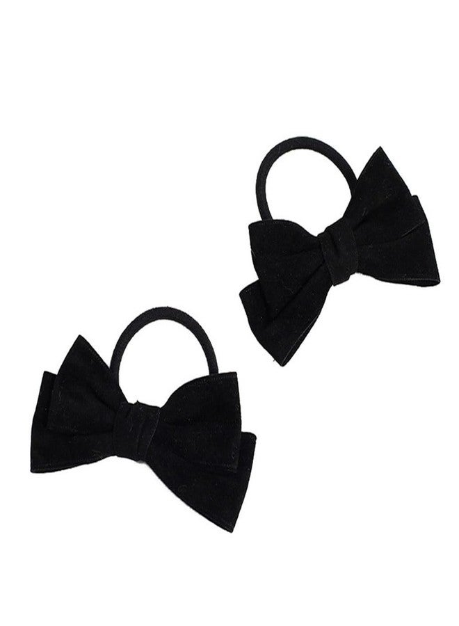 LOVEF 5 Pack Bow Bowknot Elastics Hair Ties Scrunchies Ponytail Holders Bands Ropes Women Girls - Image 5