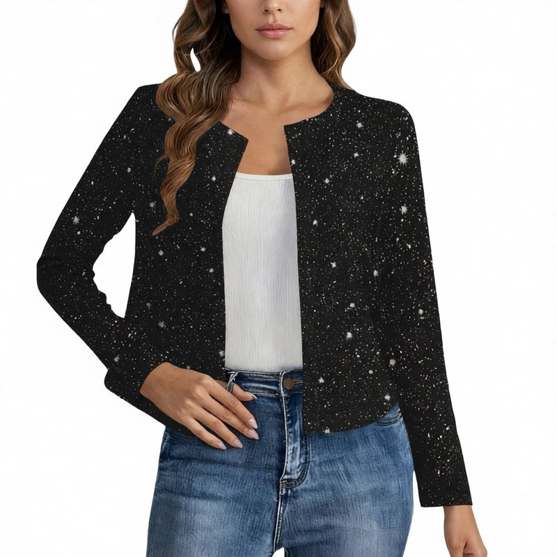 Fashionable Long Sleeve Trench Coat Women Open Front Cardigan
