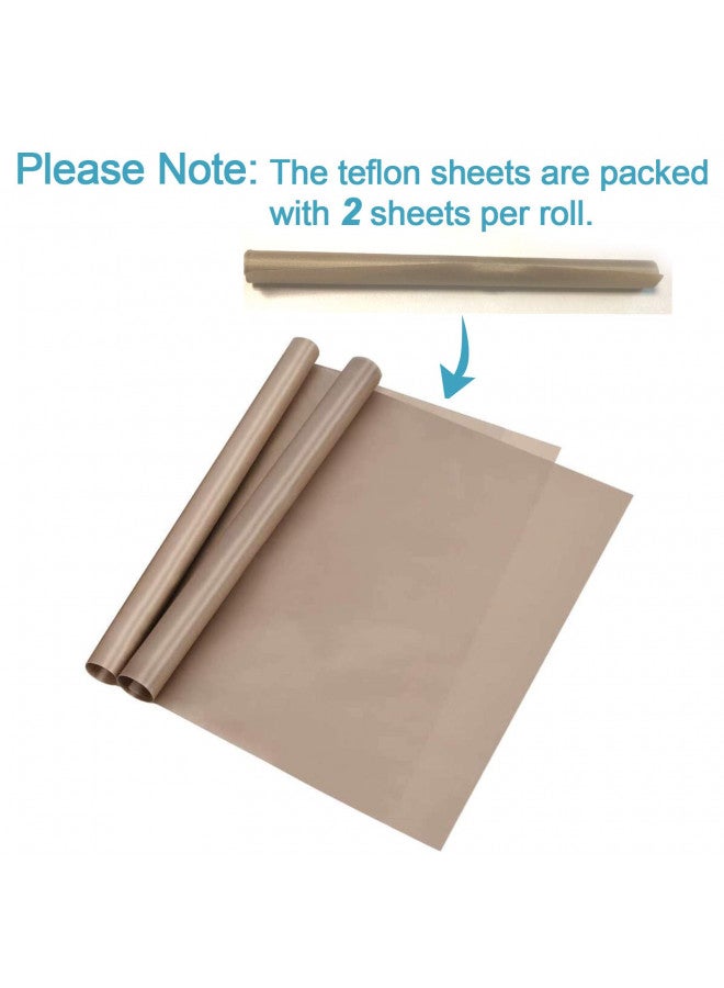 Selizo 4 Pack Teflon Sheet for Heat Press, Non-Stick Craft Mat, Teflon Heat Transfer Press Sheet for T Shirt Press Machine (12" x 16") - Image 3