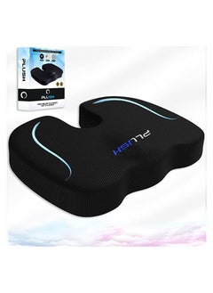 Creative Planet PLUSH Memory Foam Seat Cushion for Chair Ergonomic Cushion Reduces Back Pain and Improves Posture for Home or Office Sit Comfortably Longer