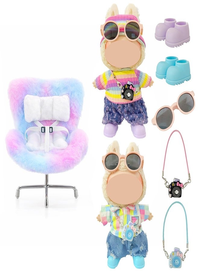 SwiftServ 17cm Doll Car Seat and Clothes Set (No Dolls), Includes Doll Seat and 2-Pack Doll Clothes, Perfect for Play and Display, Doll Outfit Accessories for Collectors - Image 1