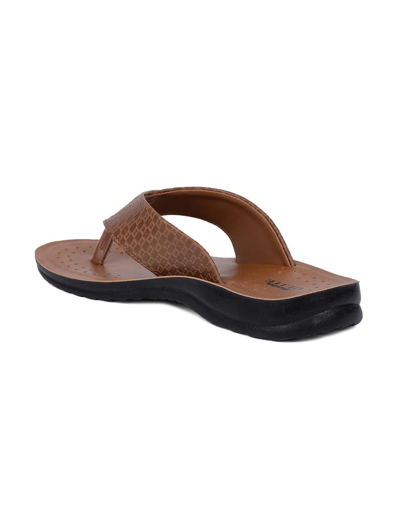 Bata Men Casual flip flop thong slipper - Tan - (UK- 9) - Image 2