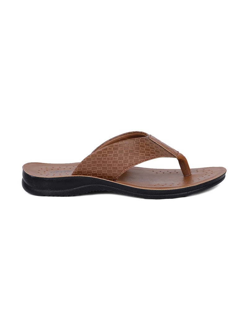 Bata Men Casual flip flop thong slipper - Tan - (UK- 9) - Image 3
