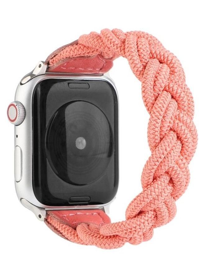 NIBEMINENT Elastic Woven Watchband For Apple Watch Series 1/2/3/4/5/6/7/SE 38-40-41mm Watermelon Red - Image 1