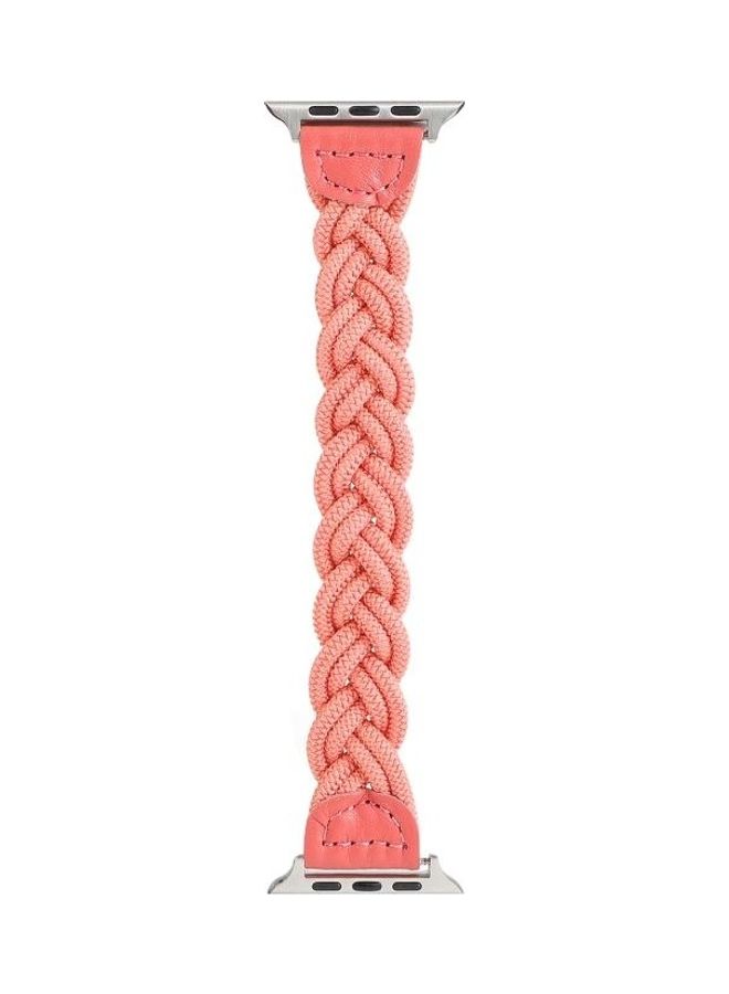 NIBEMINENT Elastic Woven Watchband For Apple Watch Series 1/2/3/4/5/6/7/SE 38-40-41mm Watermelon Red - Image 2