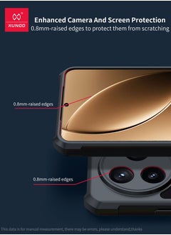 XUNDD for Xiaomi POCO F7 Pro Case, Camera Protection, Soft TPU Cover, Transparent/Black  - Image 3