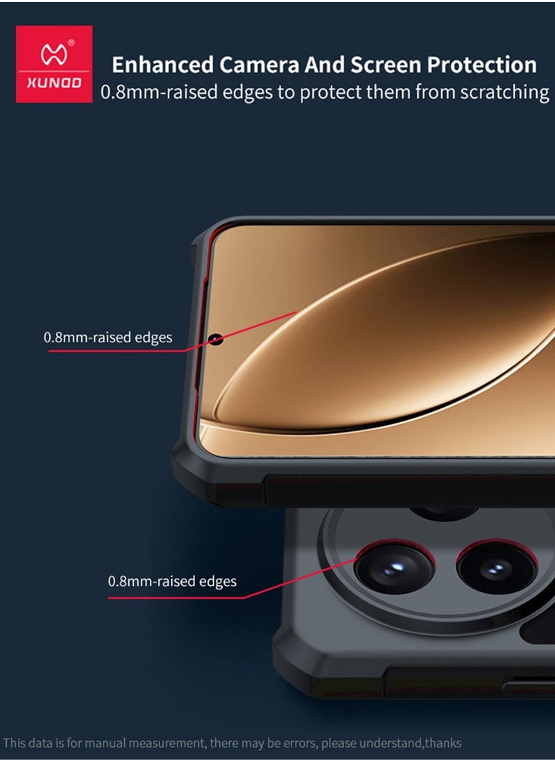 XUNDD - for Xiaomi POCO F7 Pro Case, Camera Protection, Soft TPU Cover, Transparent/Black - Image 1