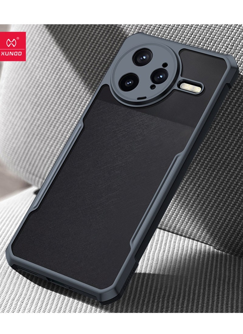 XUNDD - for Xiaomi POCO F7 Pro Case, Camera Protection, Soft TPU Cover, Transparent/Black - Image 1