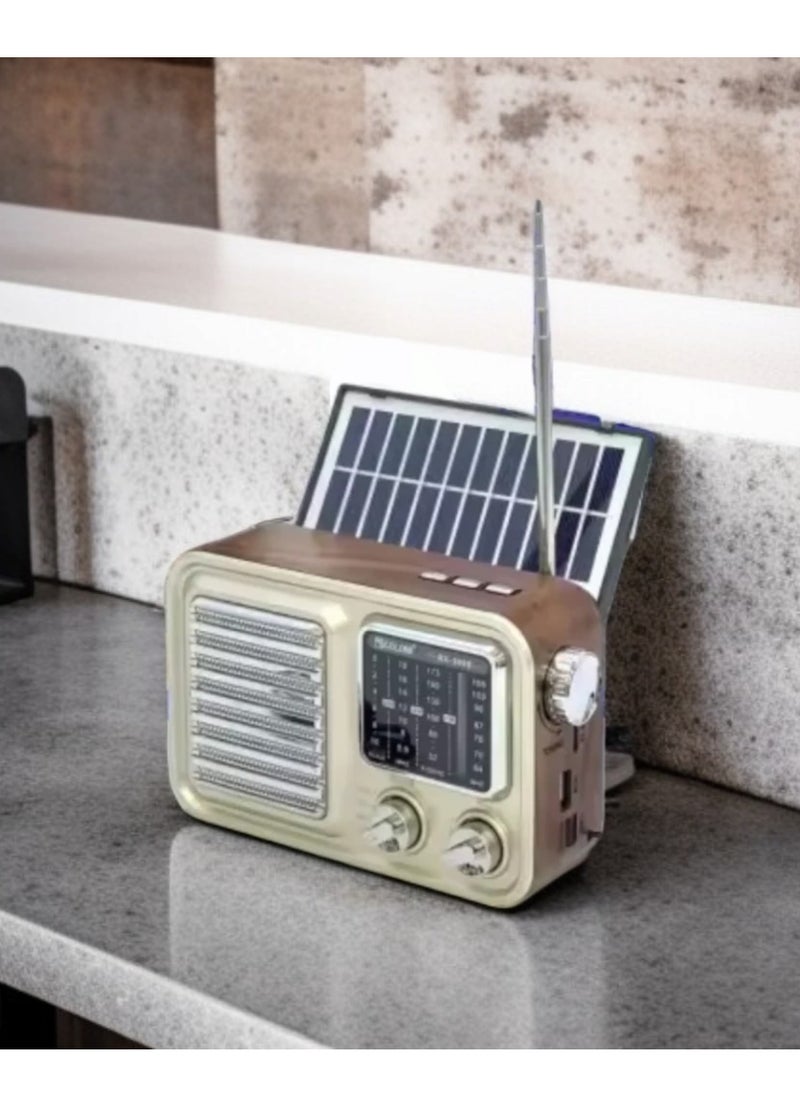 micro speed - Solar Wireless BT Audio Radio FM - AM - SW Bluetooth Portable Audio TF Card USB Flash disk Aux playback - Image 1