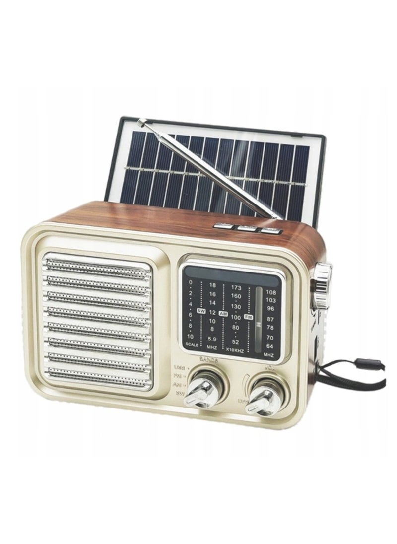 micro speed - Solar Wireless BT Audio Radio FM - AM - SW Bluetooth Portable Audio TF Card USB Flash disk Aux playback - Image 1