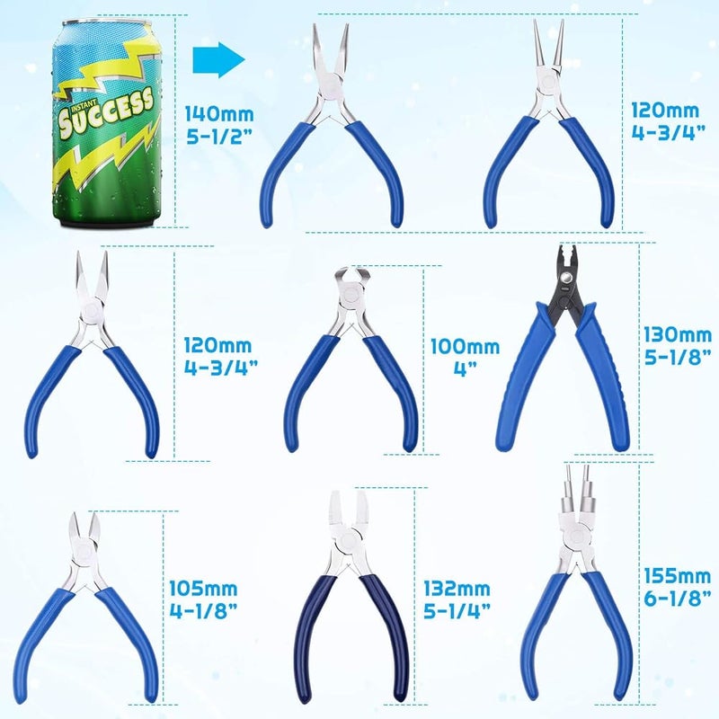 Shynek Jewelry Making Pliers Set, 8pcs Micro Jewelry Pliers Tools Kit for Jewelry Making Supplies - Image 5