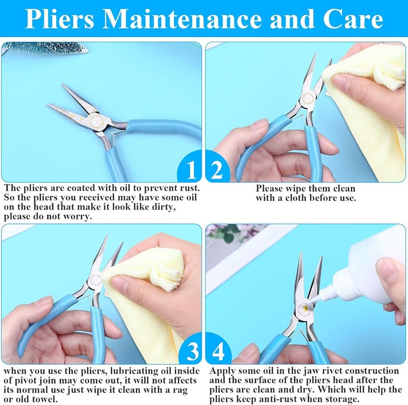Shynek Jewelry Making Pliers Set, 8pcs Micro Jewelry Pliers Tools Kit for Jewelry Making Supplies - Image 4