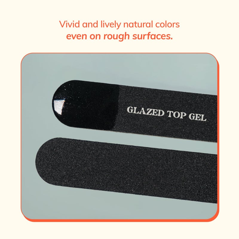 heyhae Glazed Top Gel for Semi-Cured Gel Nail Strip | Non Wipe High Gloss Gel Top Coat (0.23 fl.oz) - Image 4