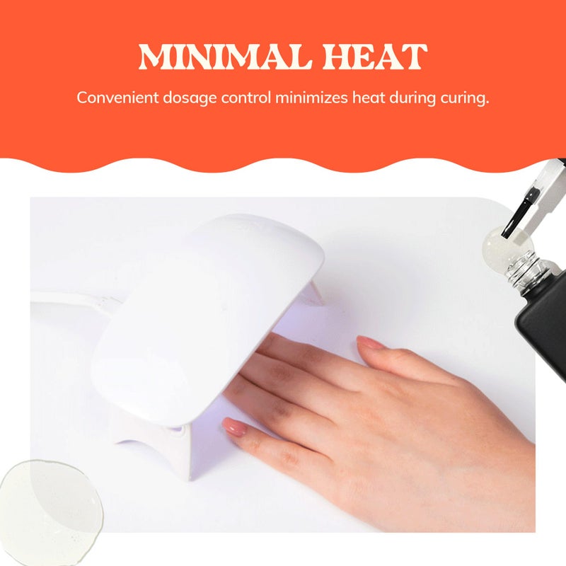 heyhae Glazed Top Gel for Semi-Cured Gel Nail Strip | Non Wipe High Gloss Gel Top Coat (0.23 fl.oz) - Image 5