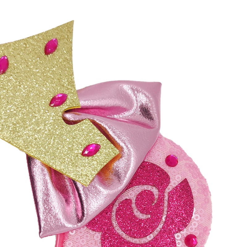 Mado Sparkly Pink Mouse Ears Headband, Birthday Princess Dress up Accessory for Girls and Women (PRINCESS PINK) - Image 3