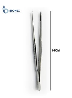 BIONEX Surgical Dressing Forceps Tweezers Straight Medical Forceps Surgical Single Use Adson Dressing Forceps Straight Serrated,  - Image 2