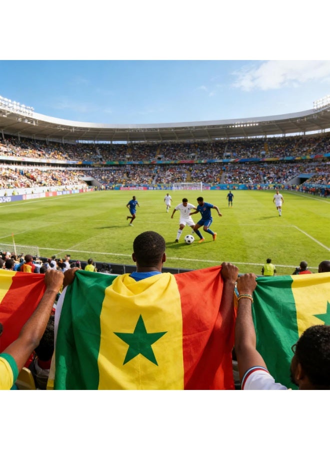علم السنغال 3×5 قدم – لافتة بوليستر مع حلقات معدنية للتعليق في الهواء الطلق وديكور كأس العالم لكرة القدم 2026 ⚽🇸🇳 - Image 3
