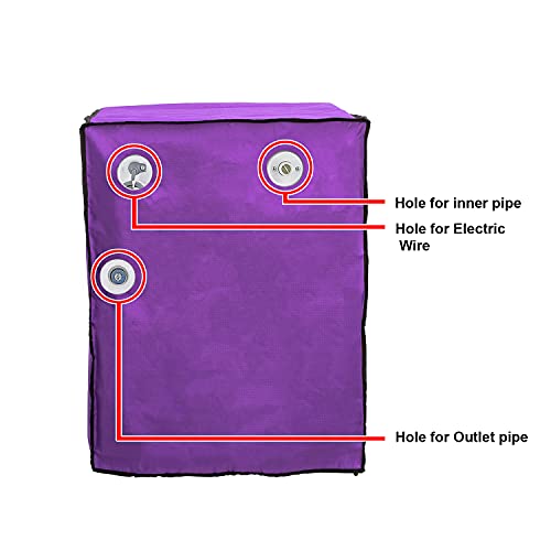 Classic® Front Load Washing Machine Cover Suitable for LG 5.5 Kg, 6 Kg & 6.5 Kg (50cmsX63cmsX81cms) Color - Purple - Image 5